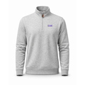 Collars & Co. Sigma Alpha Epsilon Heather Cloud Cotton Quarter Zip Pullover Light Grey
