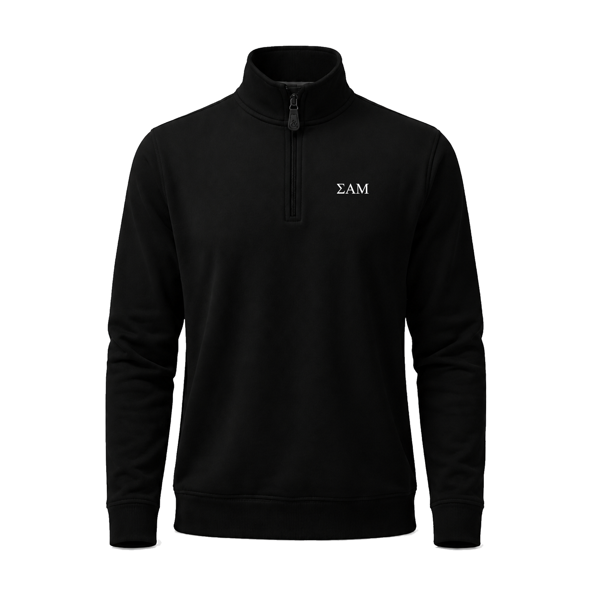 Collars & Co. Sigma Alpha Mu Cloud Cotton Quarter Zip Pullover Black