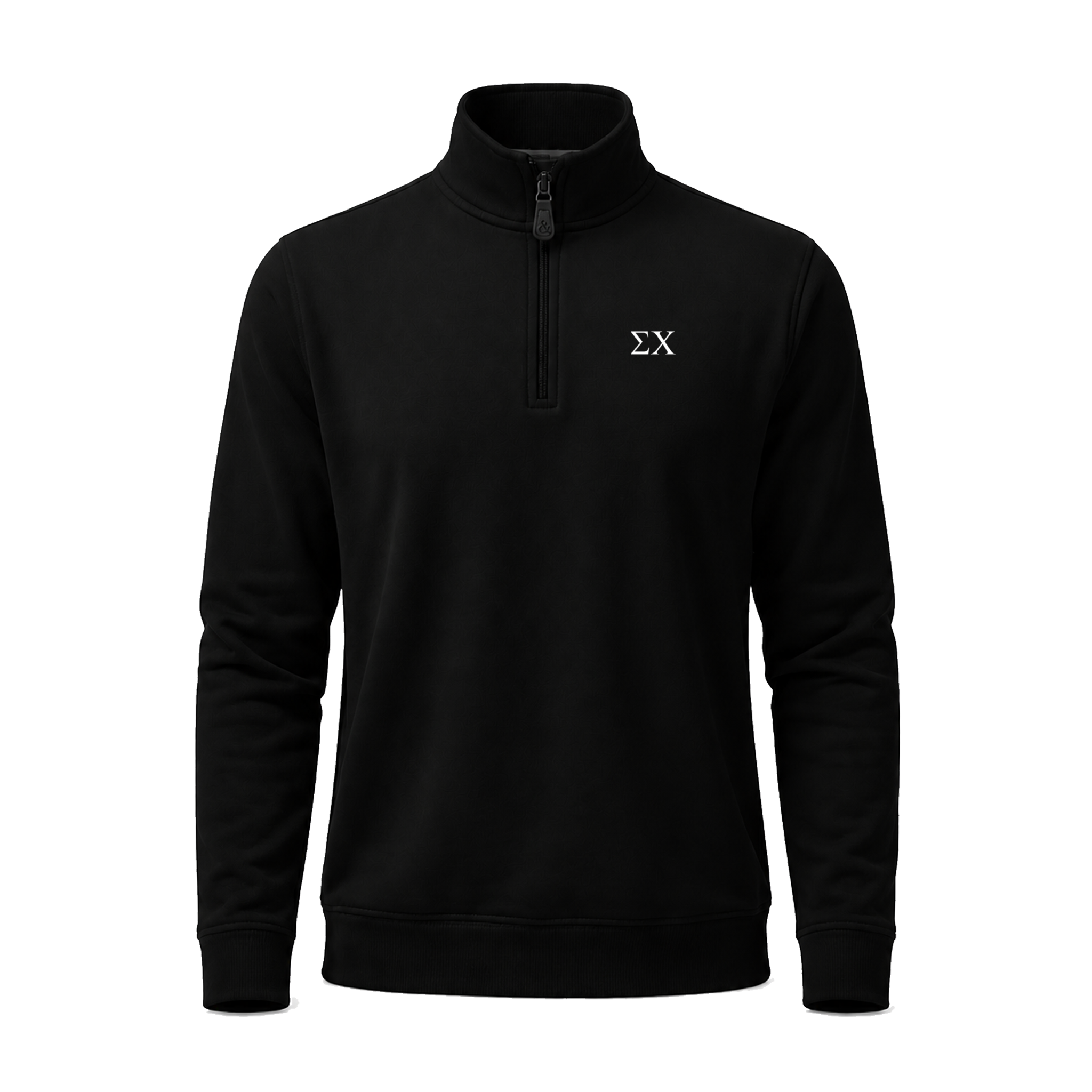 Collars & Co. Sigma Chi Cloud Cotton Quarter Zip Pullover Black
