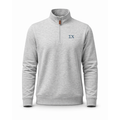 Collars & Co. Sigma Chi Heather Cloud Cotton Quarter Zip Pullover Light Grey
