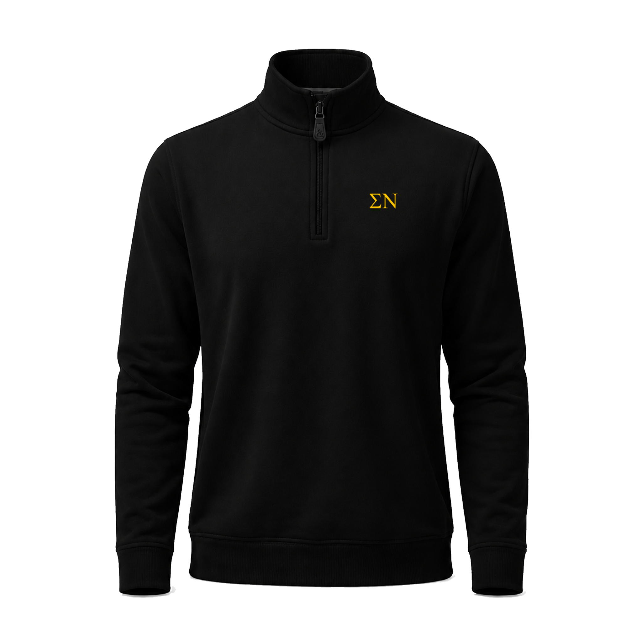 Collars & Co. Sigma Nu Cloud Cotton Quarter Zip Pullover Black