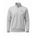 Collars & Co. Sigma Nu Heather Cloud Cotton Quarter Zip Pullover Light Grey