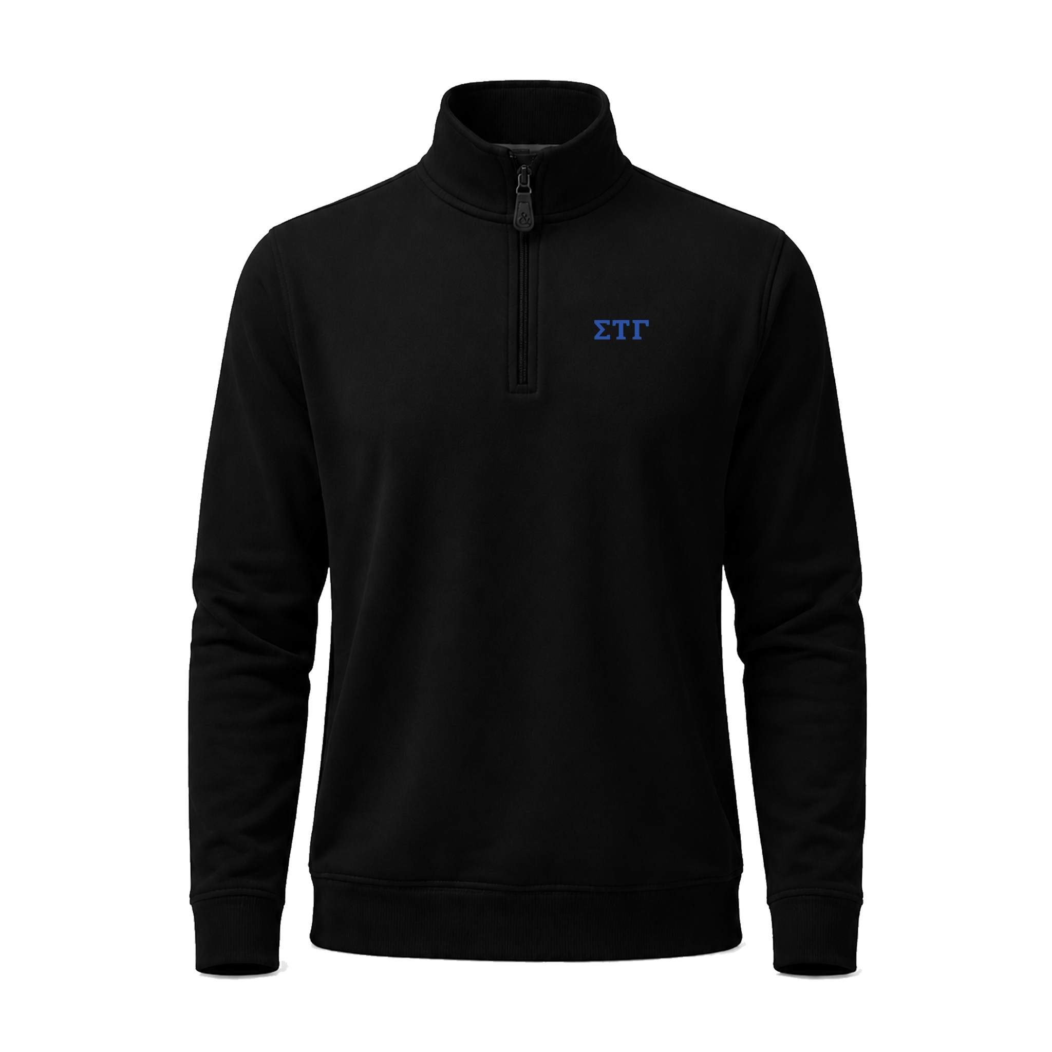 Collars & Co. Sigma Tau Gamma Cloud Cotton Quarter Zip Pullover Black
