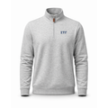 Collars & Co. Sigma Tau Gamma Heather Cloud Cotton Quarter Zip Pullover Light Grey