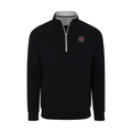 South Carolina Heather Cloud Cotton Quarter Zip Pullover Black with Light Grey Trim
