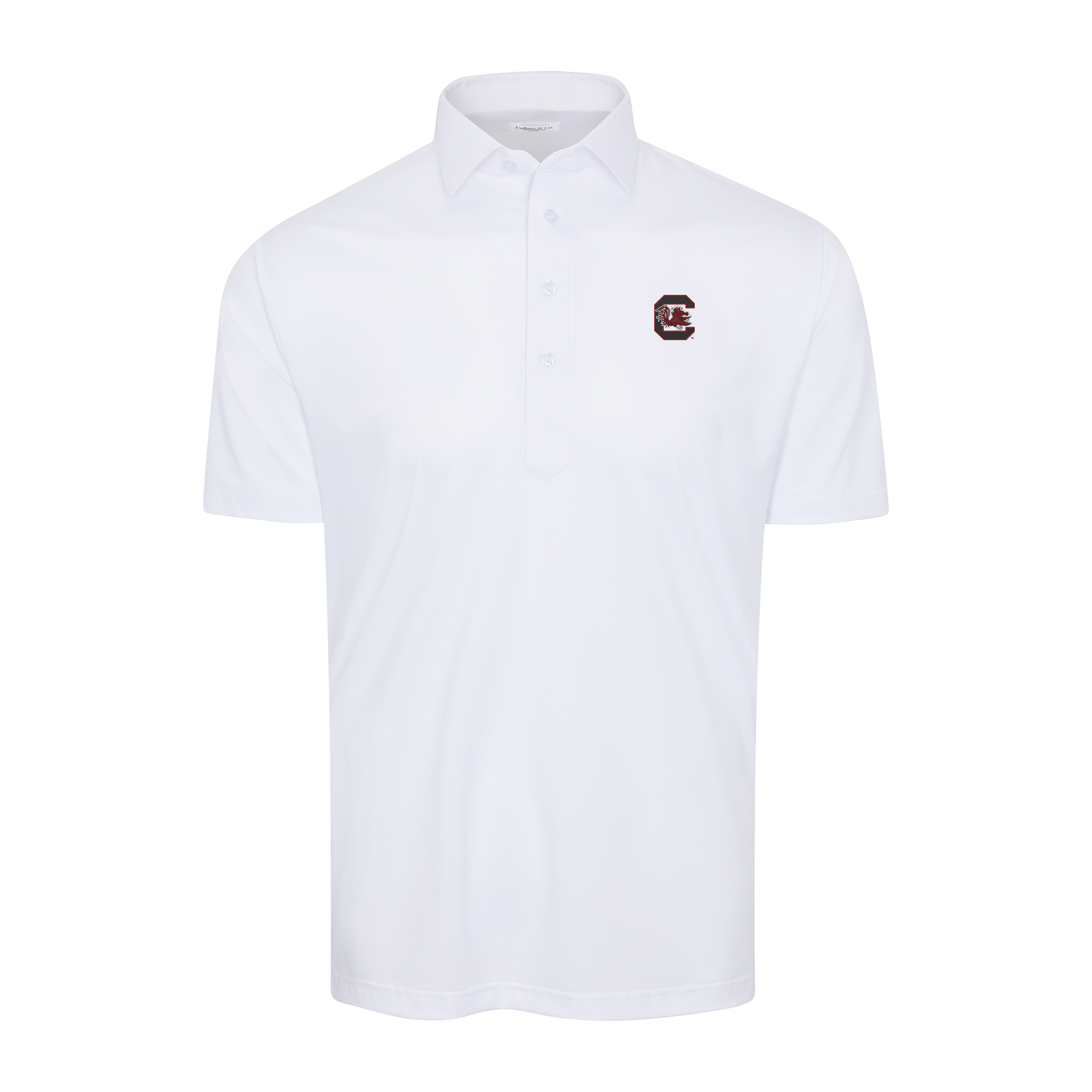 South Carolina Semi-Spread Collar Polo White