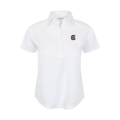 South Carolina Women's Cap Sleeve Semi Spread Polo White