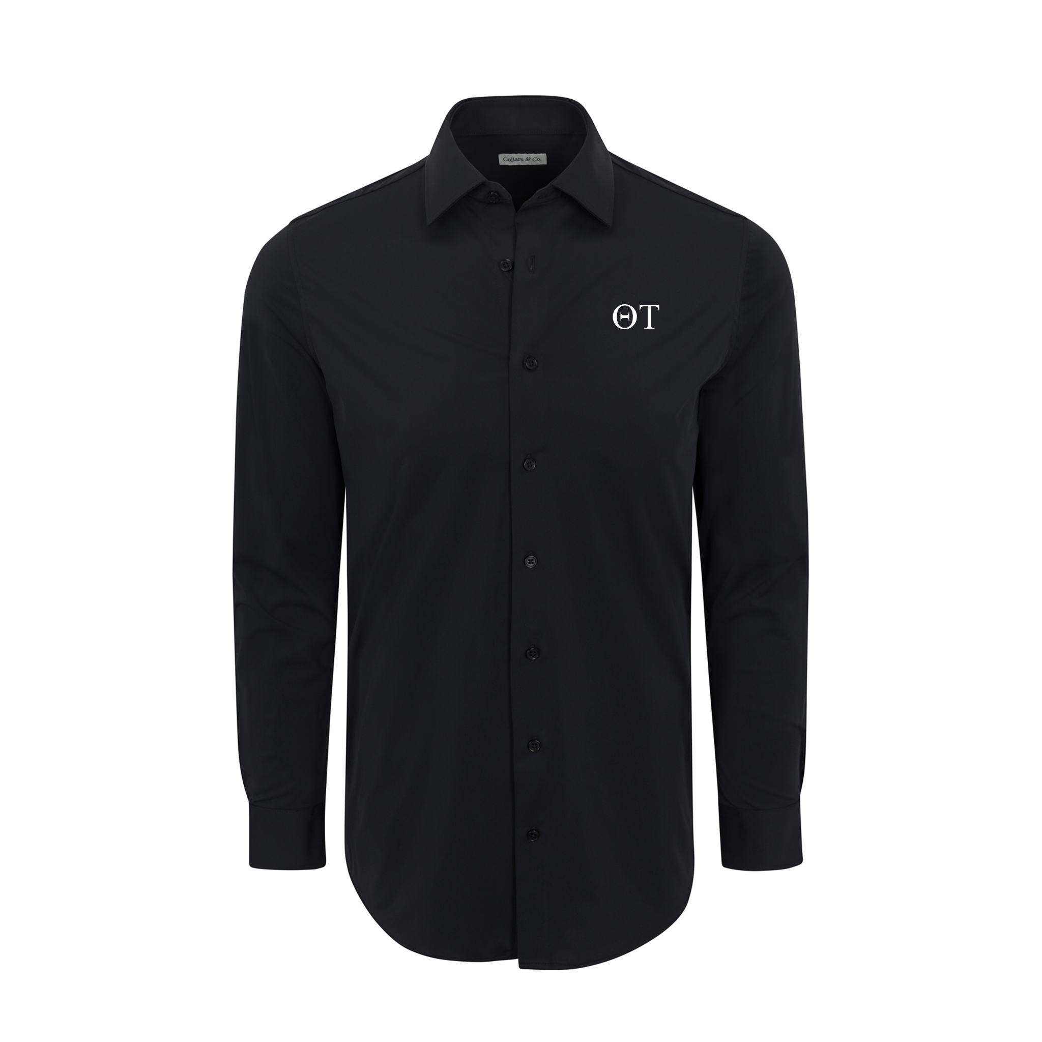 Collars & Co. Theta Tau Apex Performance Dress Shirt Black