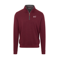 Collars & Co. Theta Tau Merlot Heather Cloud Cotton Quarter Zip Pullover