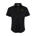 Tennessee Women's Cap Sleeve Semi Spread Polo Black