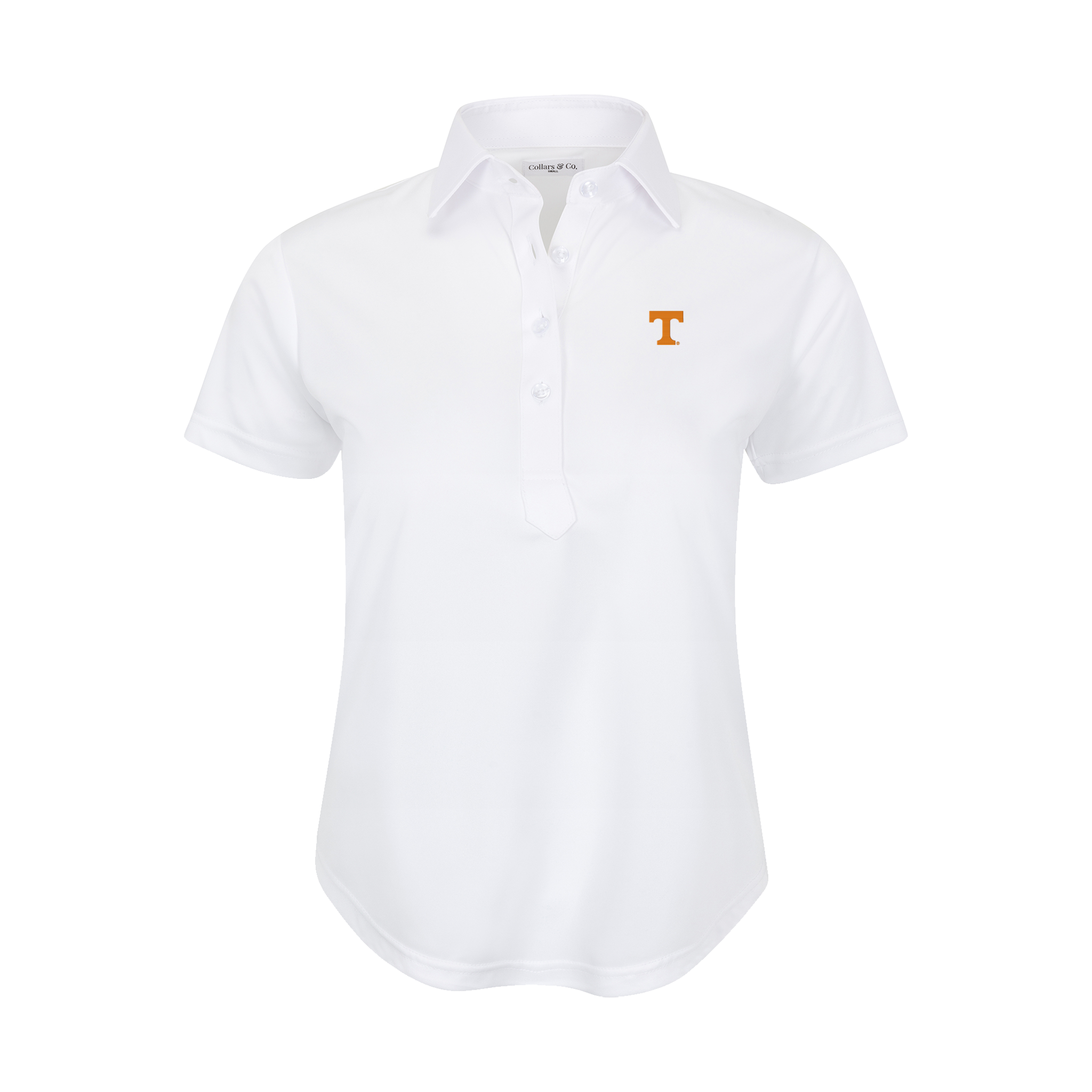 Tennessee Women's Cap Sleeve Semi Spread Polo White