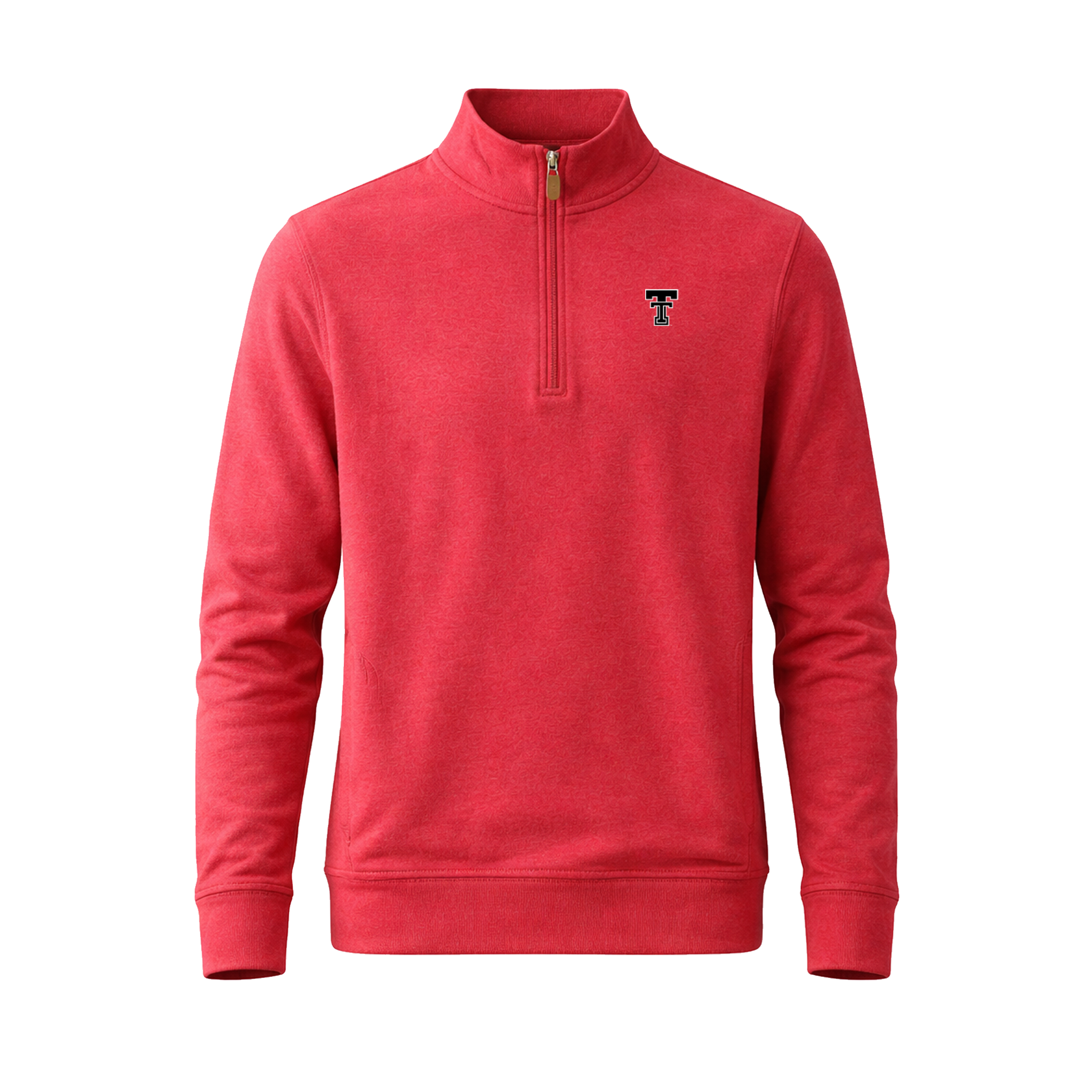 Texas Tech Cloud Cotton Quarter Zip Pullover Sunset Red