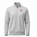 Texas Tech Heather Cloud Cotton Quarter Zip Pullover Light Grey