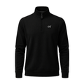 Collars & Co. Theta Tau Cloud Cotton Quarter Zip Pullover Black