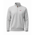 Collars & Co. Theta Tau Heather Cloud Cotton Quarter Zip Pullover Light Grey