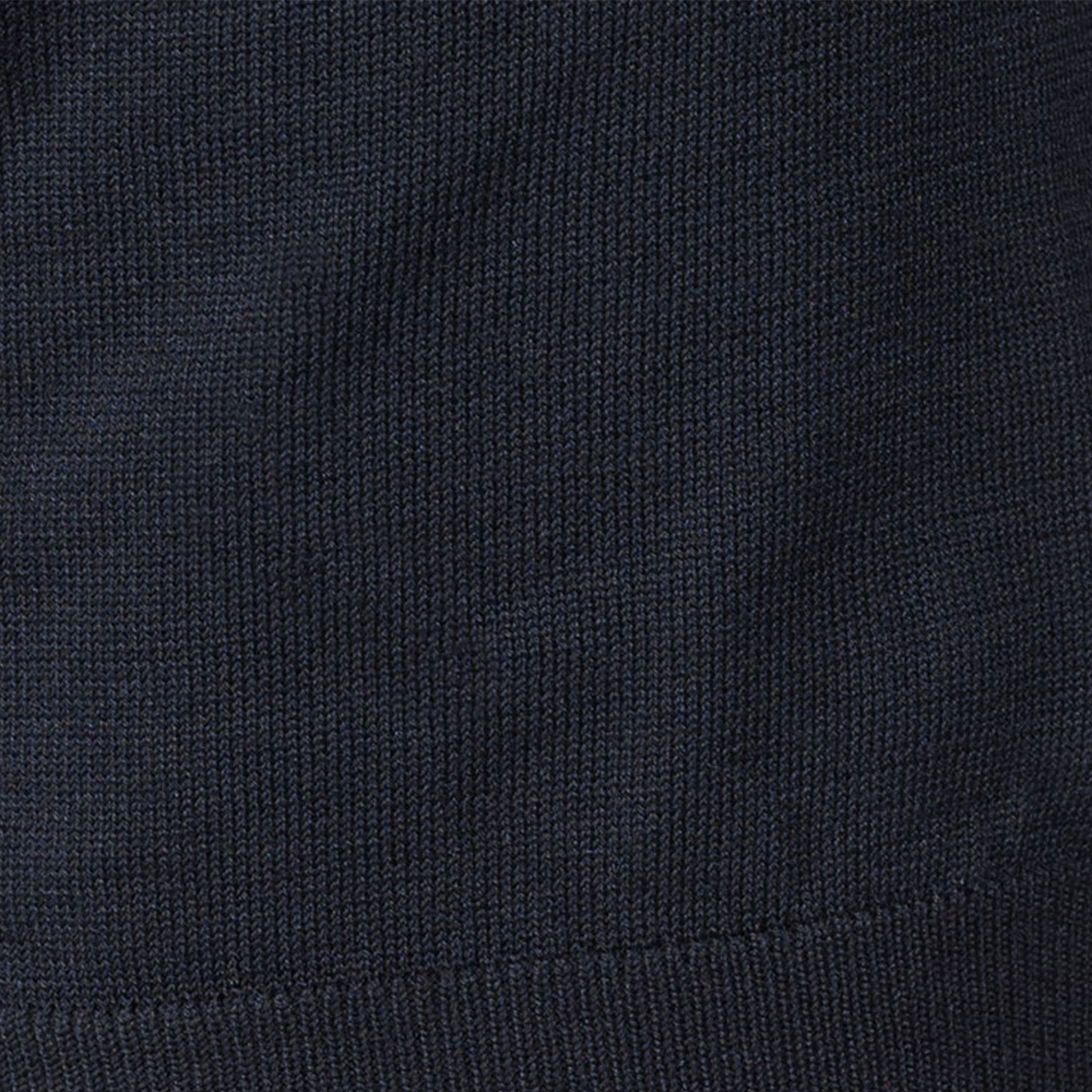 The Maranello Mid-Weight Cotton & Silk Polo Black - Buttonless