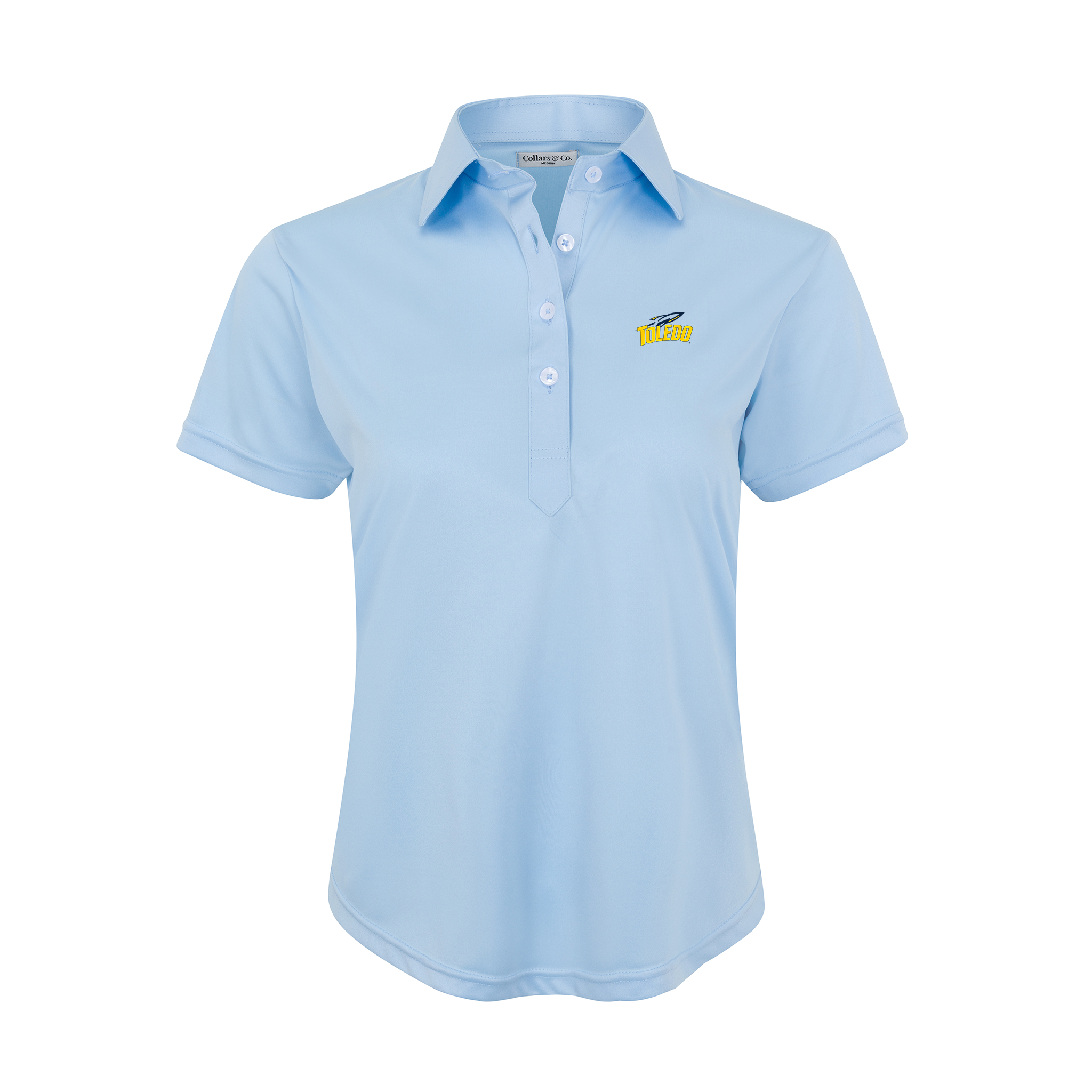 Toledo Women's Cap Sleeve Semi Spread Polo Sky Blue