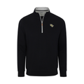 UCF Heather Cloud Cotton Quarter Zip Pullover Black with Light Grey Trim