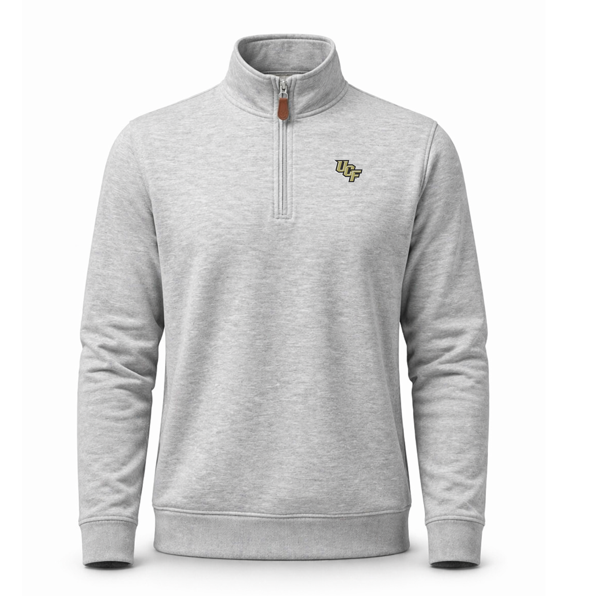 UCF Heather Cloud Cotton Quarter Zip Pullover Light Grey