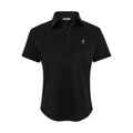 Virginia Women's Cap Sleeve Semi Spread Polo Black