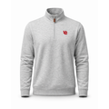 Utah Heather Cloud Cotton Quarter Zip Pullover Light Grey