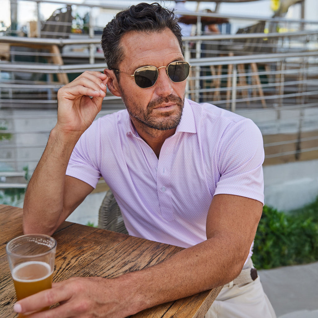 Semi-Spread Collar Polo Vantage Pink Relaxed