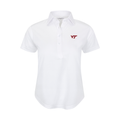 Virginia Tech Women's Cap Sleeve Semi Spread Polo White