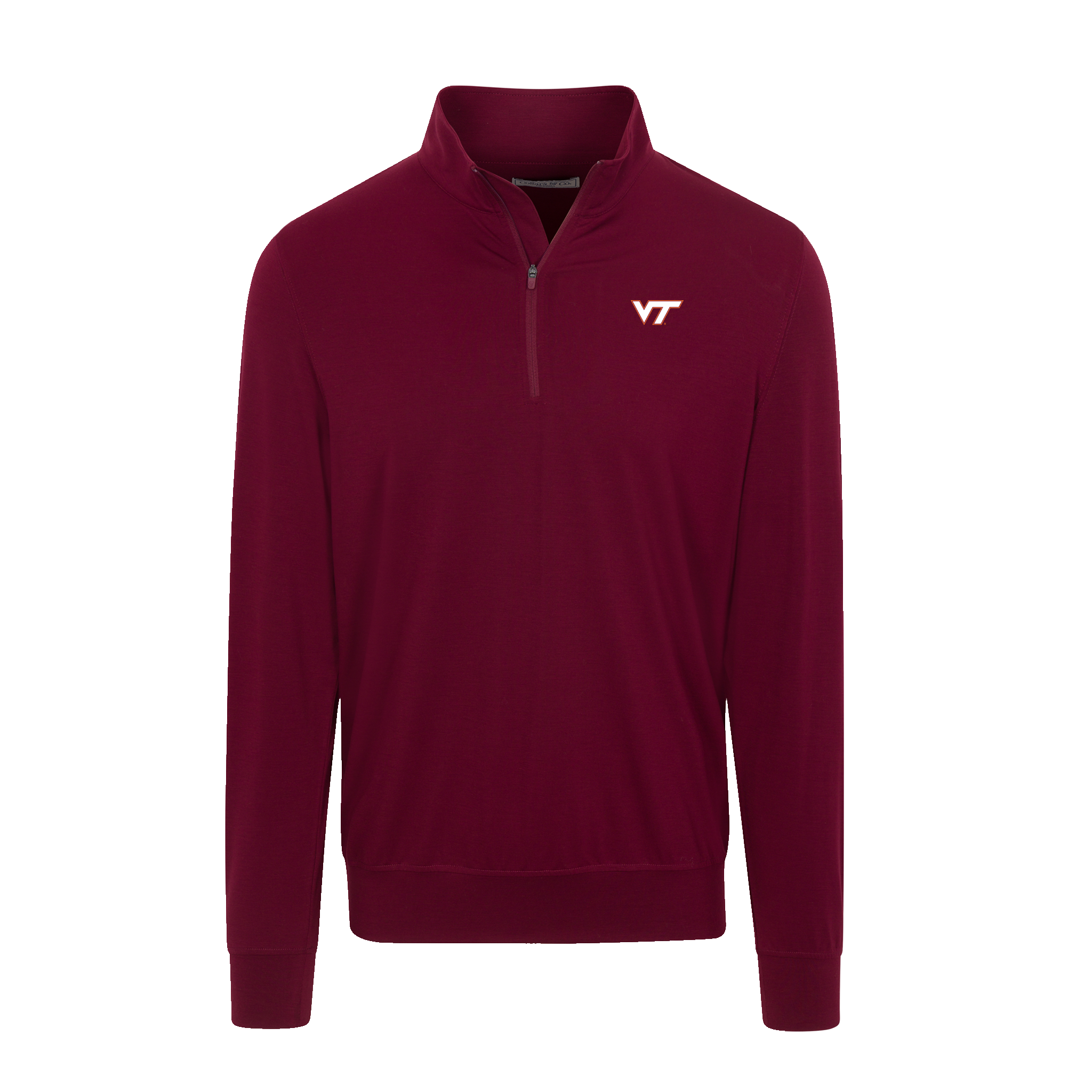 Virginia Tech Velocity Performance Quarter Zip Maroon