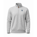 Yale Heather Cloud Cotton Quarter Zip Pullover Light Grey