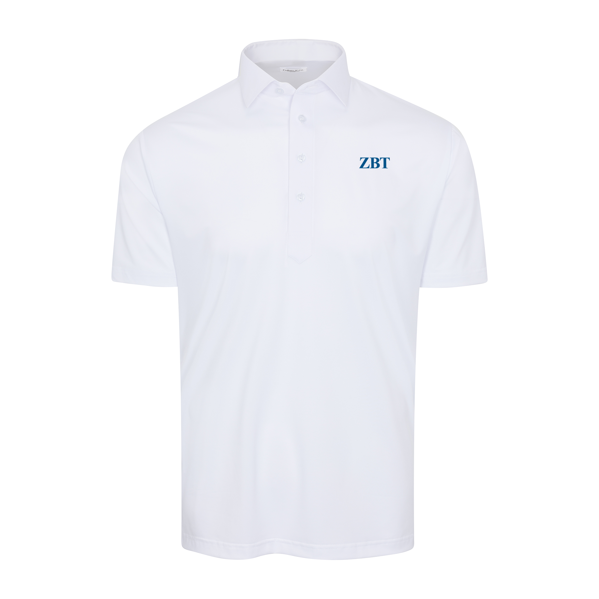 Collars & Co. Zeta Beta Tau Semi-Spread Collar Polo White