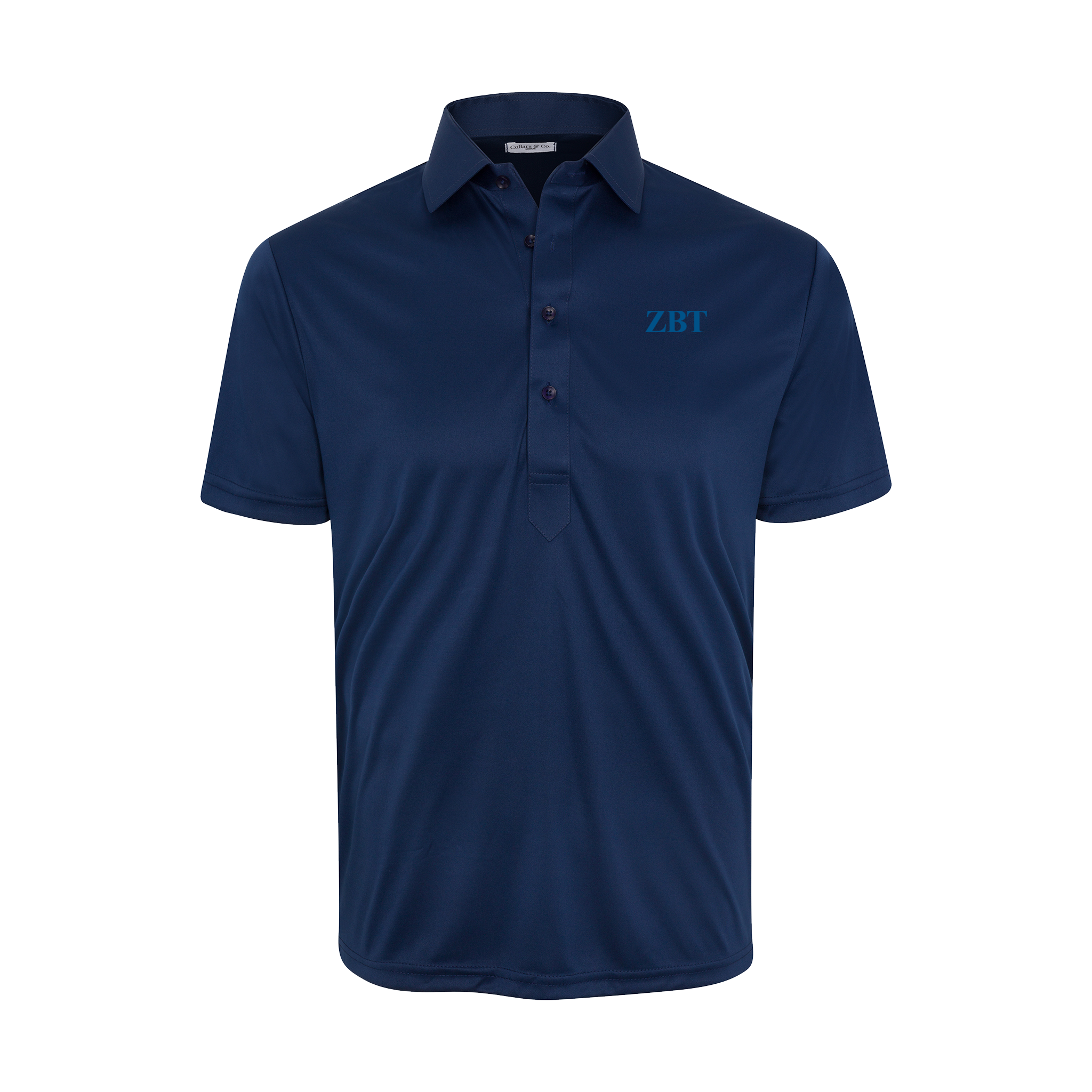 Collars & Co. Zeta Beta Tau Semi-Spread Collar Polo Navy