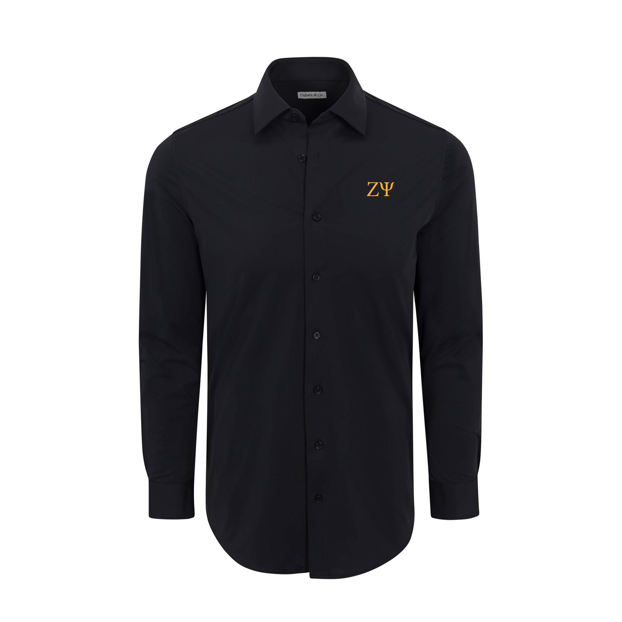 Collars & Co. Zeta Psi Apex Performance Dress Shirt Black