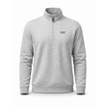 Collars & Co. Zeta Beta Tau Heather Cloud Cotton Quarter Zip Pullover Light Grey