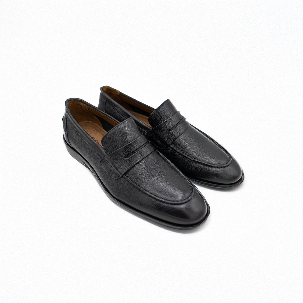Naples Penny Loafers Black Leather