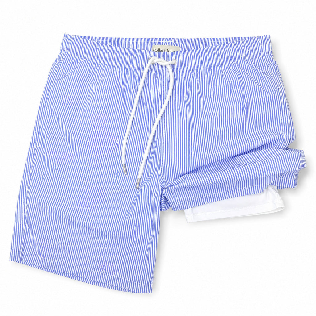 Riviera Swim Trunk Blue Stripe