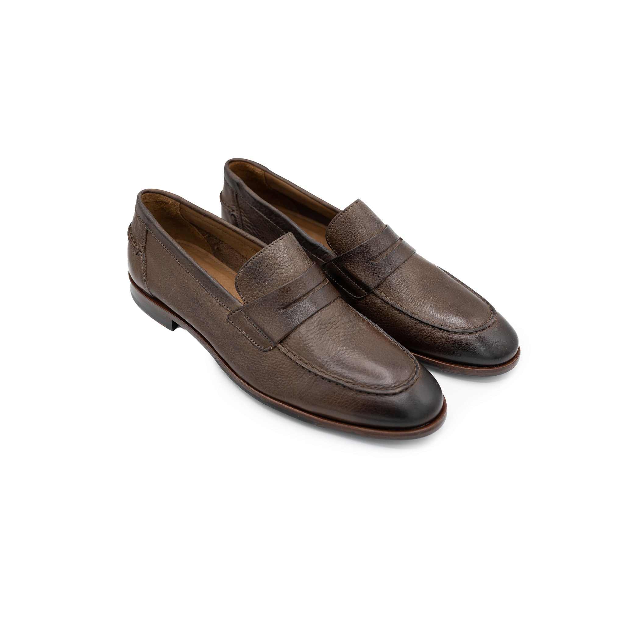 Naples Penny Loafers Brown Leather