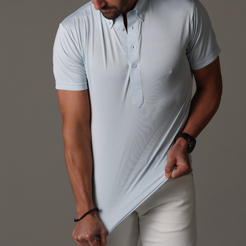 Oxford Button Down Collar Polo Light Blue