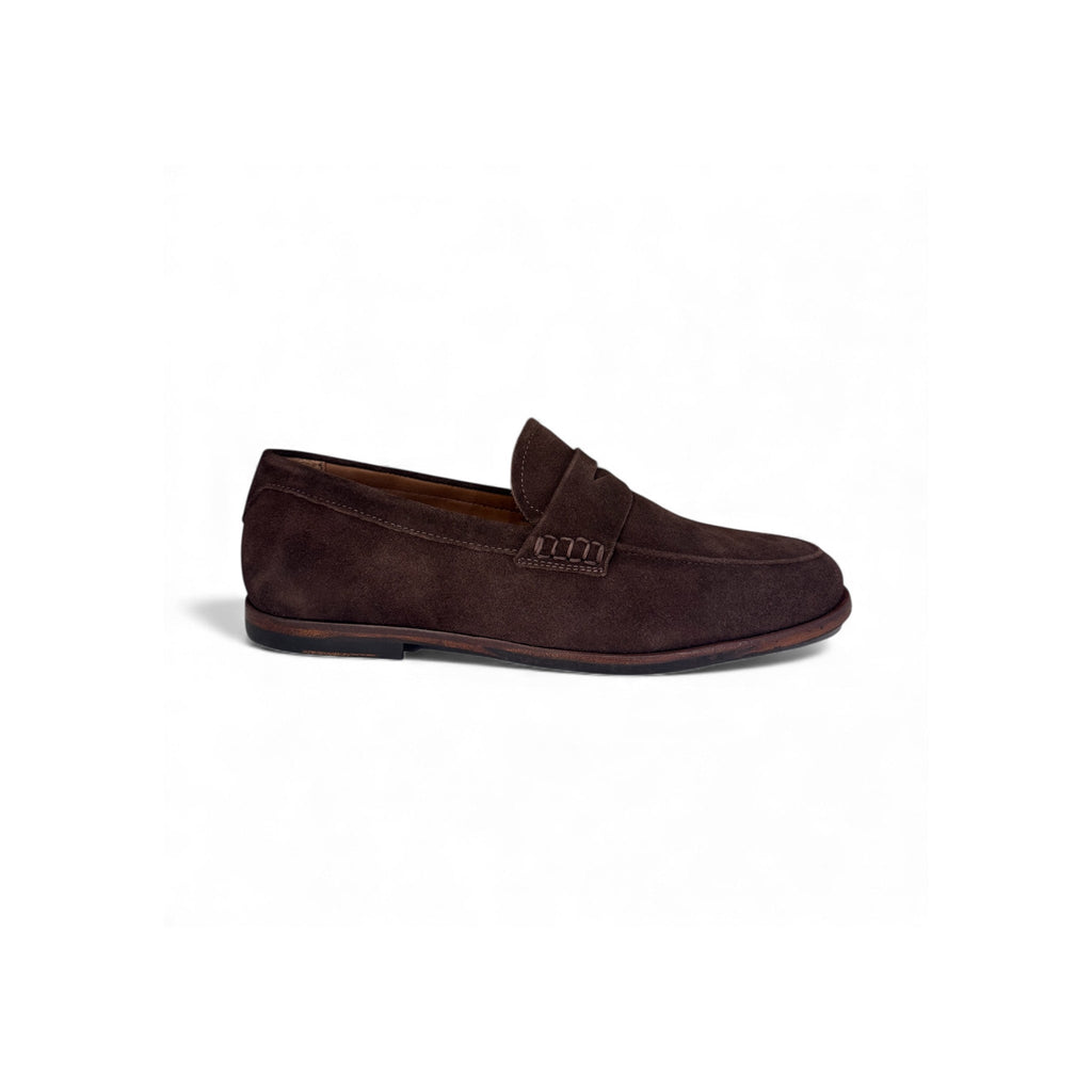 Naples Penny Loafers Chocolate Brown Suede