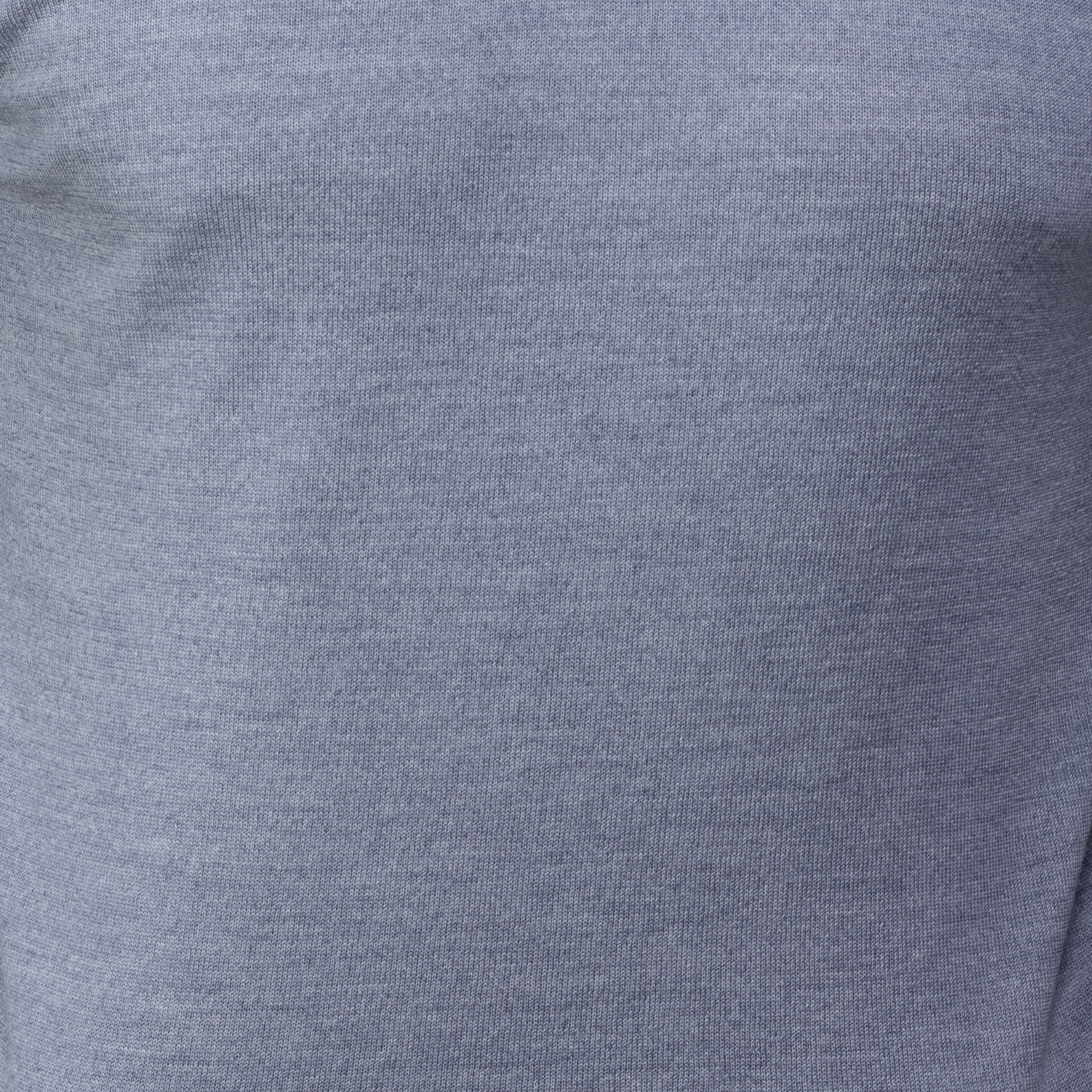 Bellagio Three Button Long Sleeve Merino Polo Slate Blue