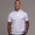 Semi-Spread Collar Polo White Pebble Beach 5 Diamond Relaxed