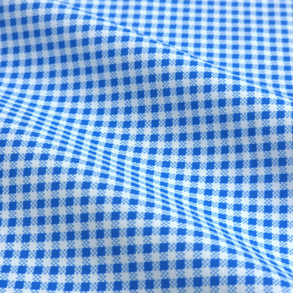Apex Performance Dress Shirt Oxford Button Down Collar Blue Micro Gingham