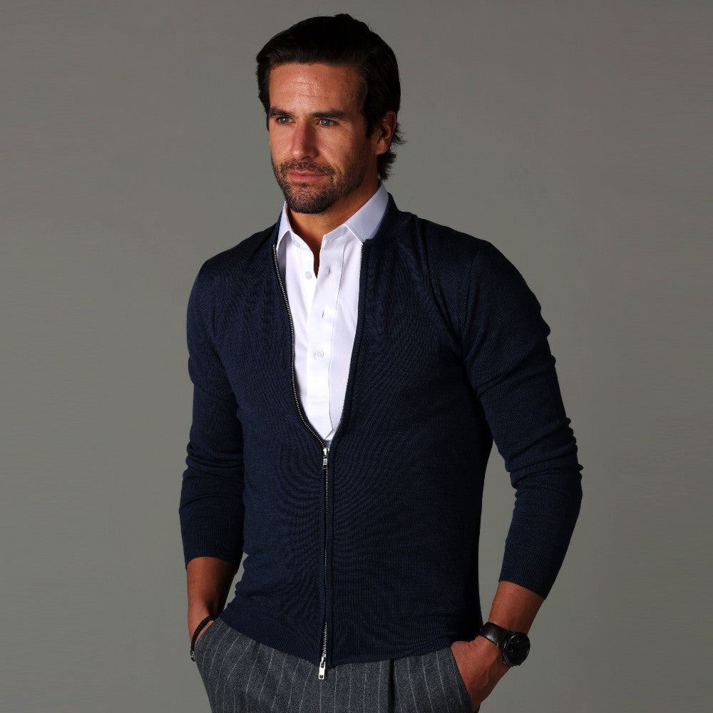 Semi-Spread Collar Polo White Relaxed